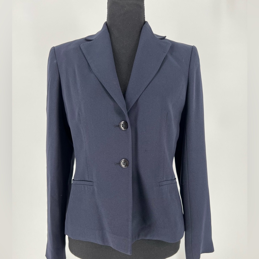 PETITE SOPHISTICATE COLLECTIBLES NAVY BLAZER FULLY LINED PADDED SHOULDERS